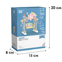 3D конструктор набір будівельних блоків LOZ 1126 квіткові гойдалки 626 деталей пластиковий, фото 4