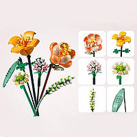 3D конструктор набір будівельних блоків LOZ 1658 гібіскус лілія ромашка гортензія 456 деталей, фото 3