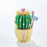 3D конструктор-набір будівельних блоків YZ 2082 квітковий конструктор Кактус 444 деталі, фото 2