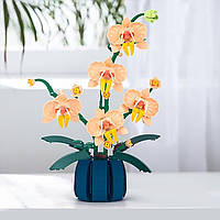 3D конструктор-набір будівельних блоків YZ 2139 квітковий конструктор Орхідея 606 деталей, фото 2