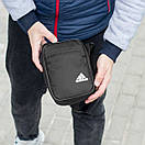 Спортивна сумка барсетка через плече Adidas temp чорна тканинна месенджер, фото 6
