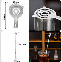 Набір для бару 12 предметів із підставкою Youchen MC-Y1 якісний набір бармена для коктейлів, фото 7