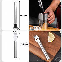 Набір для бару 12 предметів із підставкою Youchen MC-Y1 якісний набір бармена для коктейлів, фото 8