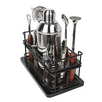 Набір бармена Youchen 10 предметів з нержавійки — для коктейлів вдома, бару, подарунок, фото 2