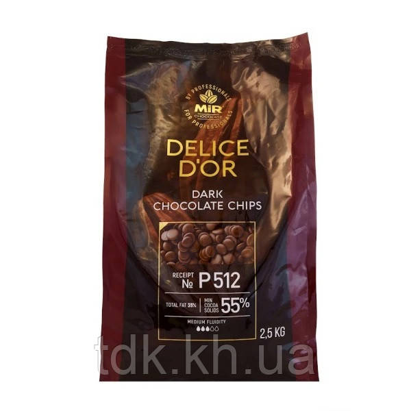 Шоколад чорний Р512 MIR DELICE D’OR 55% 2,5 кг