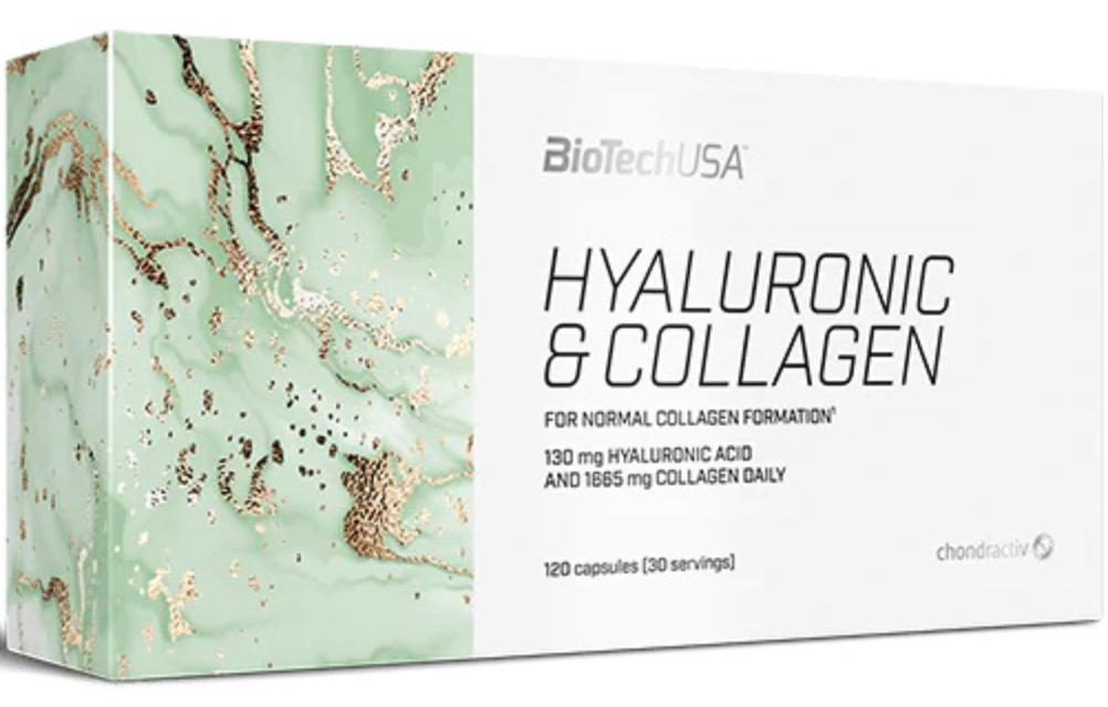 Колаген Гіалуронова кислота Вітамін С BioTech Hyaluronic Collagen 120 капс