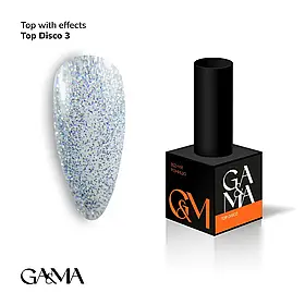 Топ для нігтів світловідбиваючий Ga&Ma Top Disco SHINE 003, 10 мл