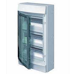 Шафа IP65 Mistral навiсна прозорі двері 36 модулів 3 рядна з N/PE клемами 1SLM006501A1206