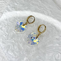 Сережки позолота Xuping Ювелірна біжутерія Сережки-підвіски серце Золотистий 30 мм S15287