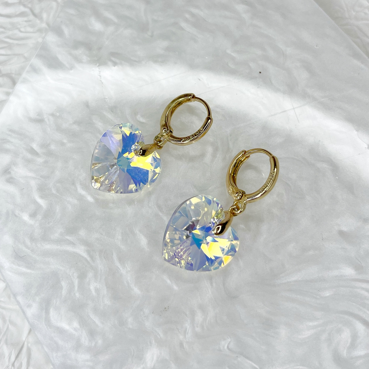 Сережки позолота Xuping Ювелірна біжутерія Сережки-підвіски серце Золотистий 30 мм S15287, фото 1