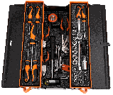 Набір інструментів у металевому консольному кейсі KENDO (70 шт), ручний інструмент, фото 3