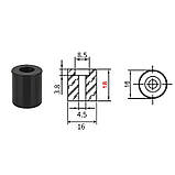 Силіконові проставки D16mm * H18mm для нагрівального столу. Комплект (4 шт). Білий, фото 2