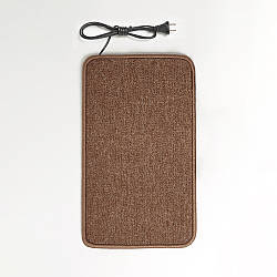 Килимок з підігрівом 50×30 см з термоізоляцією Бежевий