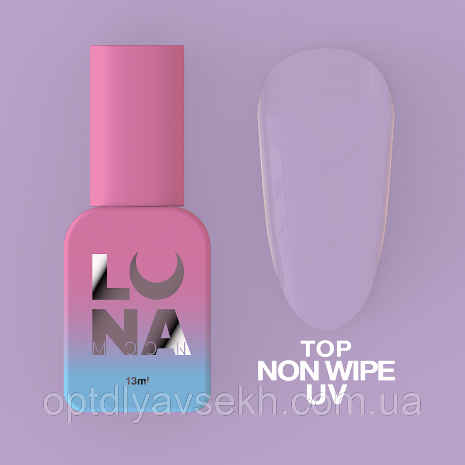 Топ для гель-лаку без липкого шару без УФ-фільтра LUNAMoon Top Non Wipe 13мл