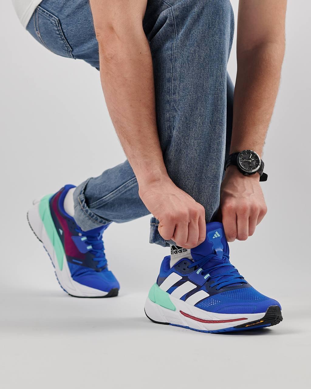 Чоловічі кросівки текстильні сітка Adidas ADISTAR 2.0 Navy White, кеди чоловічі Адіас сині, Чоловіче взуття, фото 1