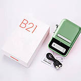 Принтер етикеток стікерів Niimbot B21 Green, термопринтер | + рулон етикеток (230 шт), фото 7