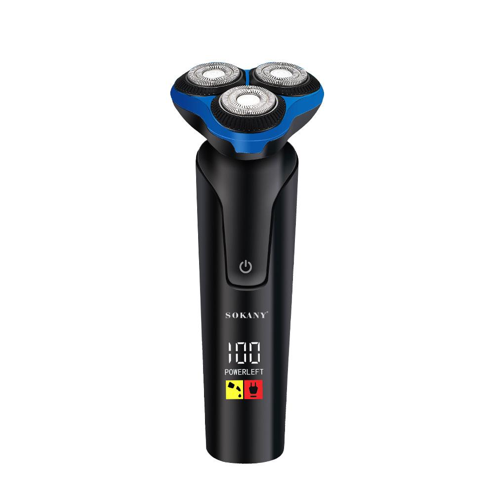 Електробритва Sokany SK-16039 роторна від акумулятора, 1200mAh, USB зарядна