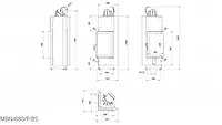 Камінна топка Kratki MBN 680 права BS (10,0 кВт), фото 6