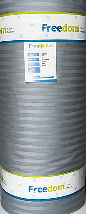 Сірий однотонний Страйп-сатин смужка 100% бавовна, тканина 220 см для пошиття постільної білизни, рулон 30 м, фото 1