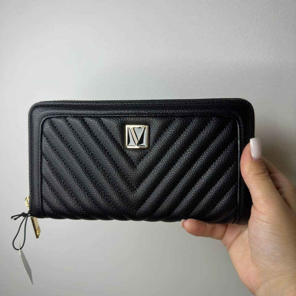 Гаманець Victoria's Secret Large Wallet with Zip, Великий чорний, фото 1