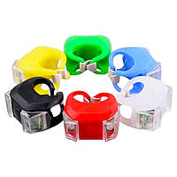 Велоліхтар (стоп) 2-LED (3р/силікон/1х2032) в асорт., ліхтар для туризму