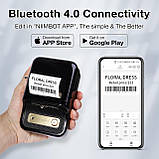 Принтер етикеток стікерів Niimbot B21 Black, термопринтер | + рулон етикеток (230 шт), фото 6