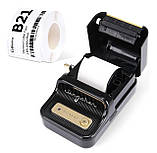 Принтер етикеток стікерів Niimbot B21 Black, термопринтер | + рулон етикеток (230 шт), фото 4