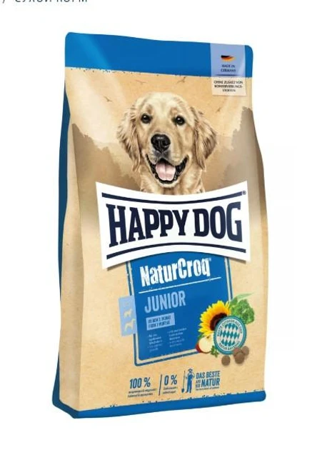 Сухий корм Happy Dog Premium Naturcroq Junior для молодих собак від 7 місяців та вагою від 10 кг 4 кг