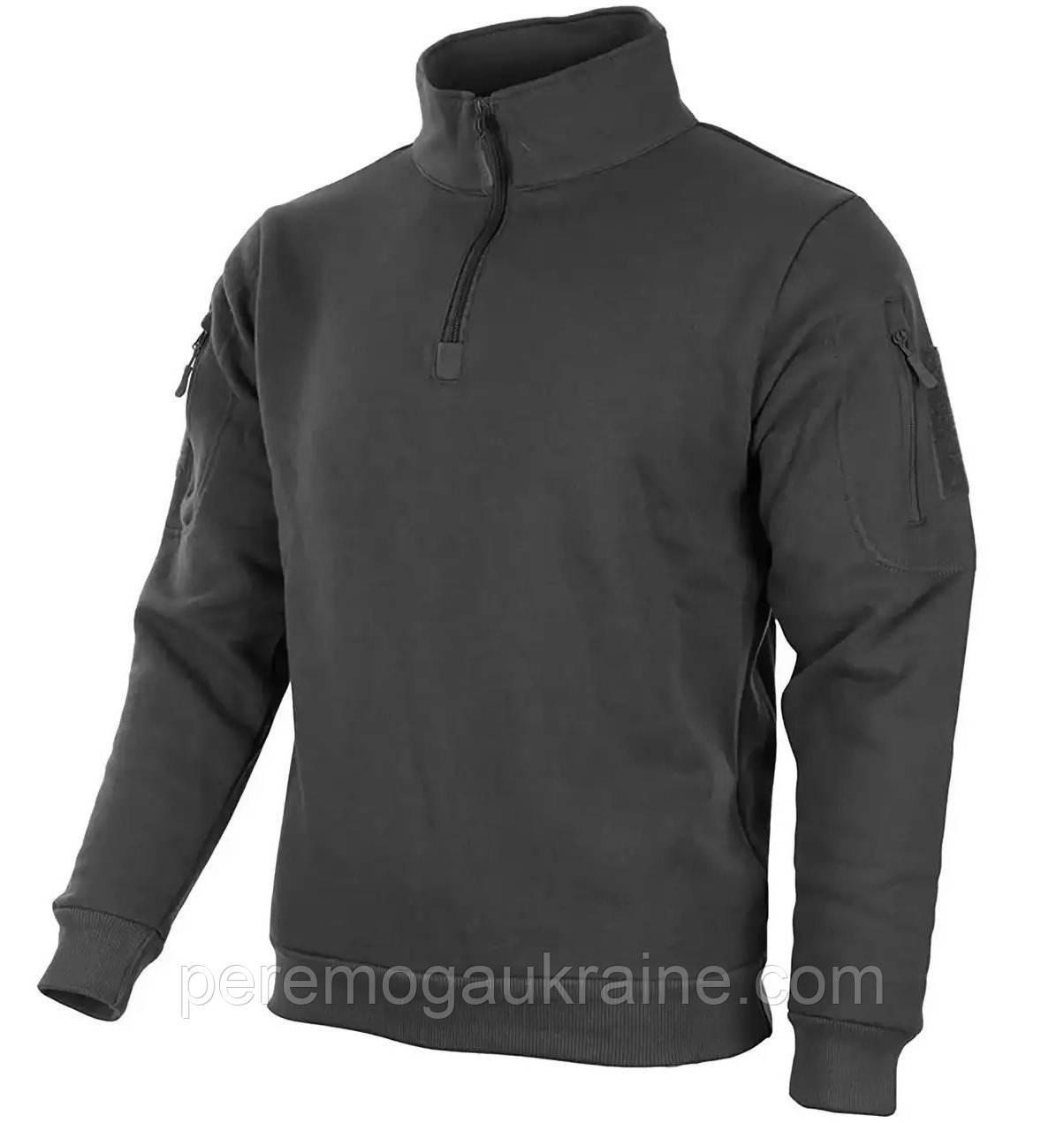 Сорочка Mil-Tec Tactical Sweatshirt Толстовка Black 11472502 розмiр XL