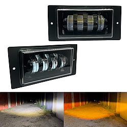 Світлодіодні Led протитуманні фари на Лада 2110,2111,2112,2115,Ваз десятка 70W 12-60v (білий+жовтий колір)