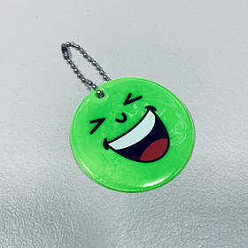 Світловідбиваючий брелок "Смайлик" Stenson 38443-1 зелений