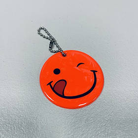Світловідбиваючий брелок "Смайлик" Stenson 38443-1 помаранчевий