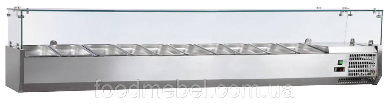 Вітрина холодильна для топінга Gooder VRX2000/330 саладета з гастроєм, фото 1