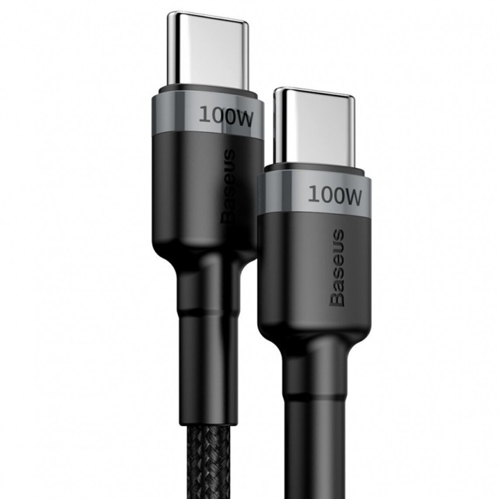 Data-кабель Baseus Cafule CATKLF-ALG1 PD2.0 Type-C - Type-C 5A 2m, Black-Gray, фото 1