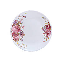 Тарілка склокерамічна Ø 19 см "Півонієвий букет" 7065