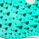 Коригувальна доріжка Їжачок Килимок для реабілітації для лікувального масажу стоп — зелений 30 см x 30 см, фото 4