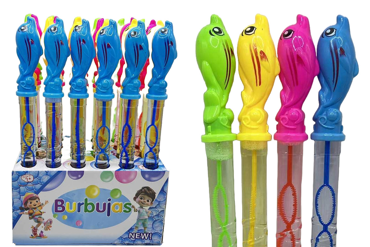 Мильні бульбашки H-35-27 Дельфін 35 см, 4 кв. мікс