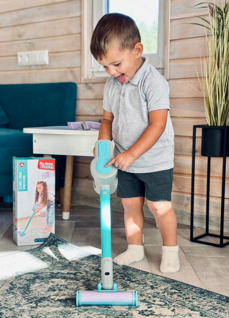 Дитячий ігровий пилосос з насадками HJ615C М'ятний, фото 1