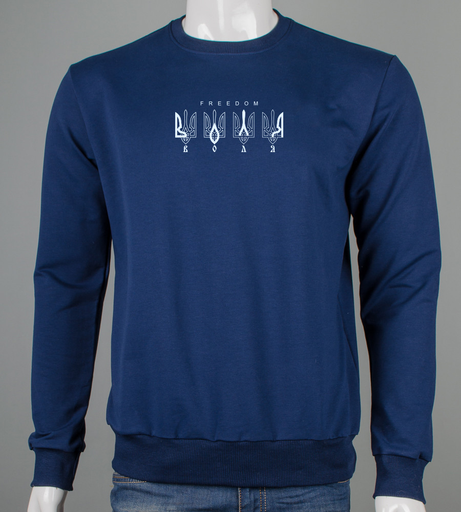 Світшот чоловічий Воля 7307с (Уп.4шт M-XXL), Темно-синій, фото 1