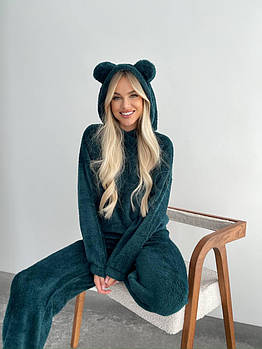 Жіноча махрова піжама з вушками