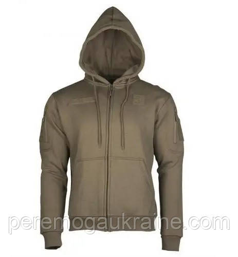 Реглан тактичний Mil-tec з капюшоном на блискавці Tactical hoodie Olive 11472012 L, фото 1