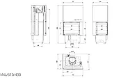 Камінна топка Kratki VN 610/430 ліва BS гільйотина (9,0 кВт), фото 6