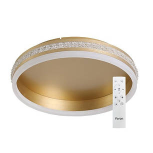 Світлодіодний світильник Feron AL6600 SHINE 70W 4500Lm 3000-6500К с пультом золото (40280) 7671, фото 2