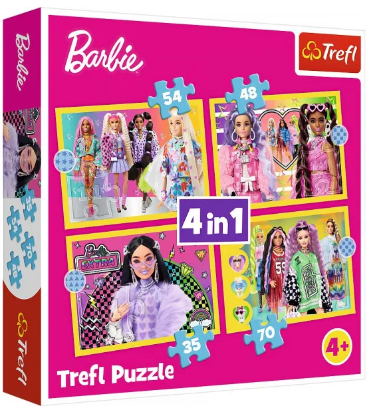Пазли Trefl 4в1 Веселий світ Барбі №34626(8), фото 1