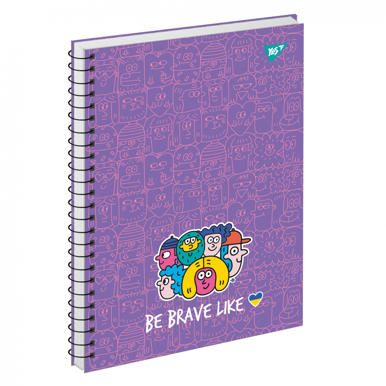 Зошит пруж. А4 80арк. кліт. карт.обкл. "Be brave like" №151976/Yes/(2)(56), фото 1