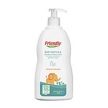 Органічний миючий засіб для дитячого посуду, пляшок, сосок Friendly Organic з ароматом апельсина, 500 мл