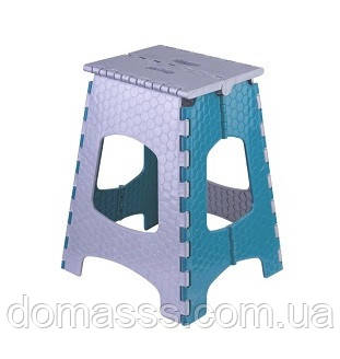 Стілець пластиковий складний Eco Fabric (CT-003) сіро-бірюзовий