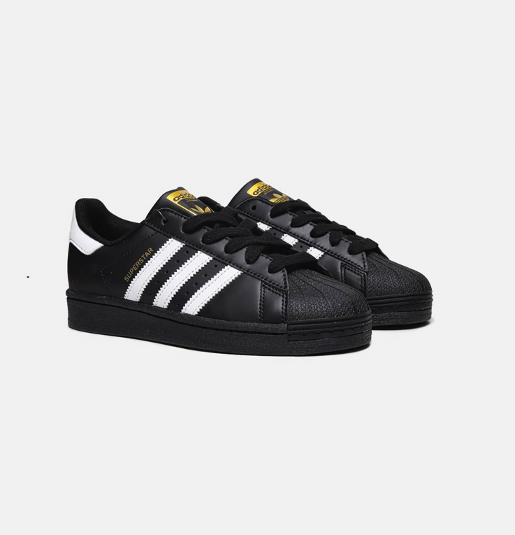 Чоловічі жіночі кросівки кеди Adidas Superstar Black White Адідас Суперстар чорно білі шкіряні молодіжні спортивні демісезон