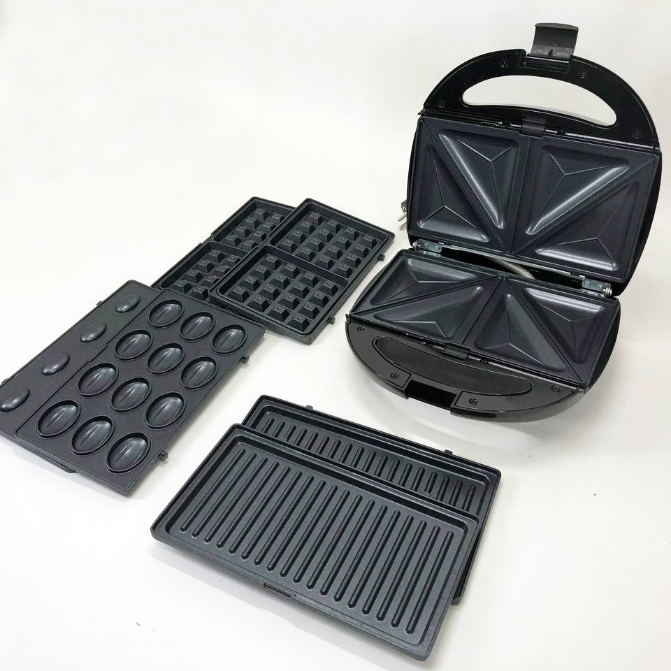 Гриль притискний для шаурми, Мультимейкер-гриль бутербродниця зі знімними формами MJ-39, фото 1