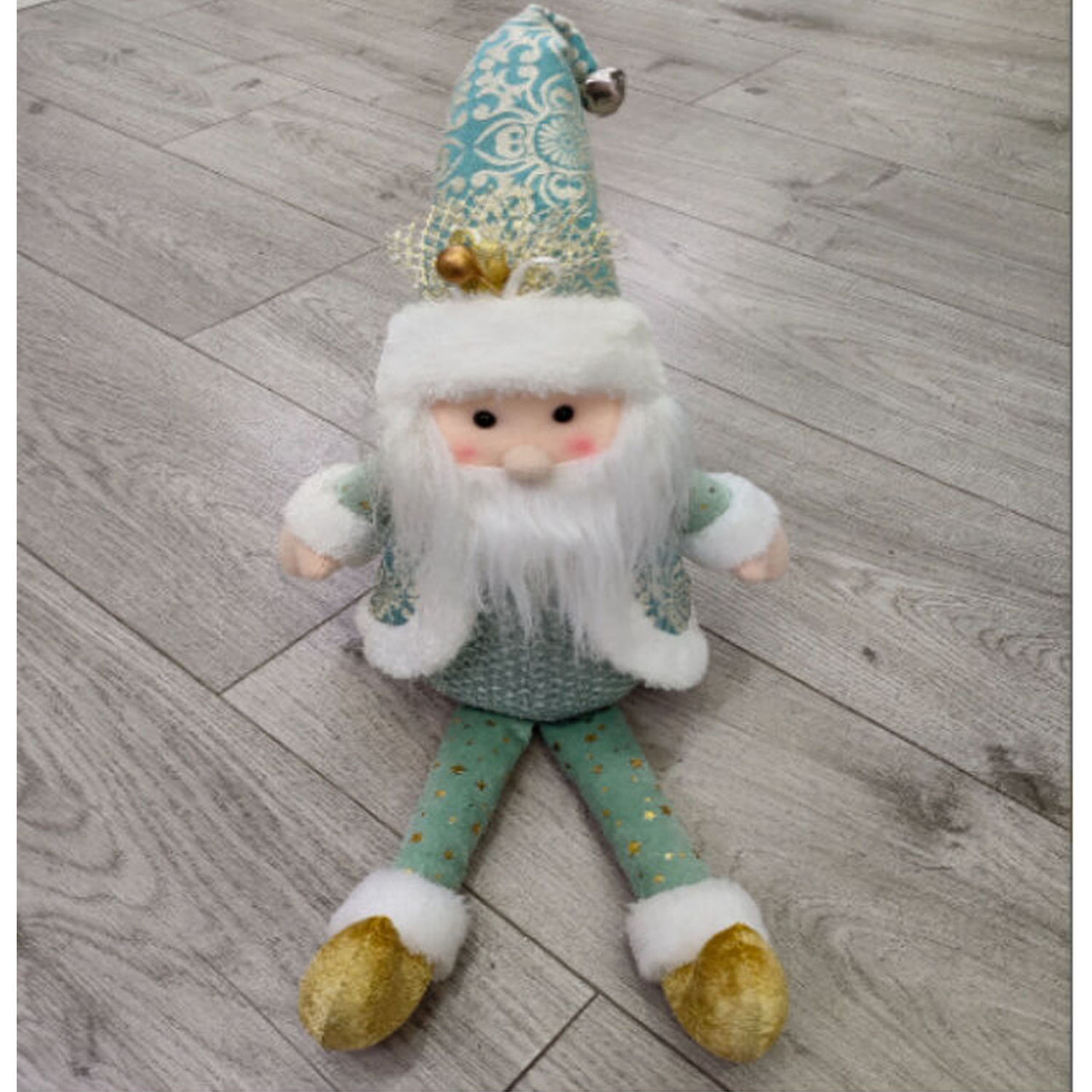 Іграшка декоративна новорічна Санта Клаус (сидяча, дзвіночок) C 67850, фото 1